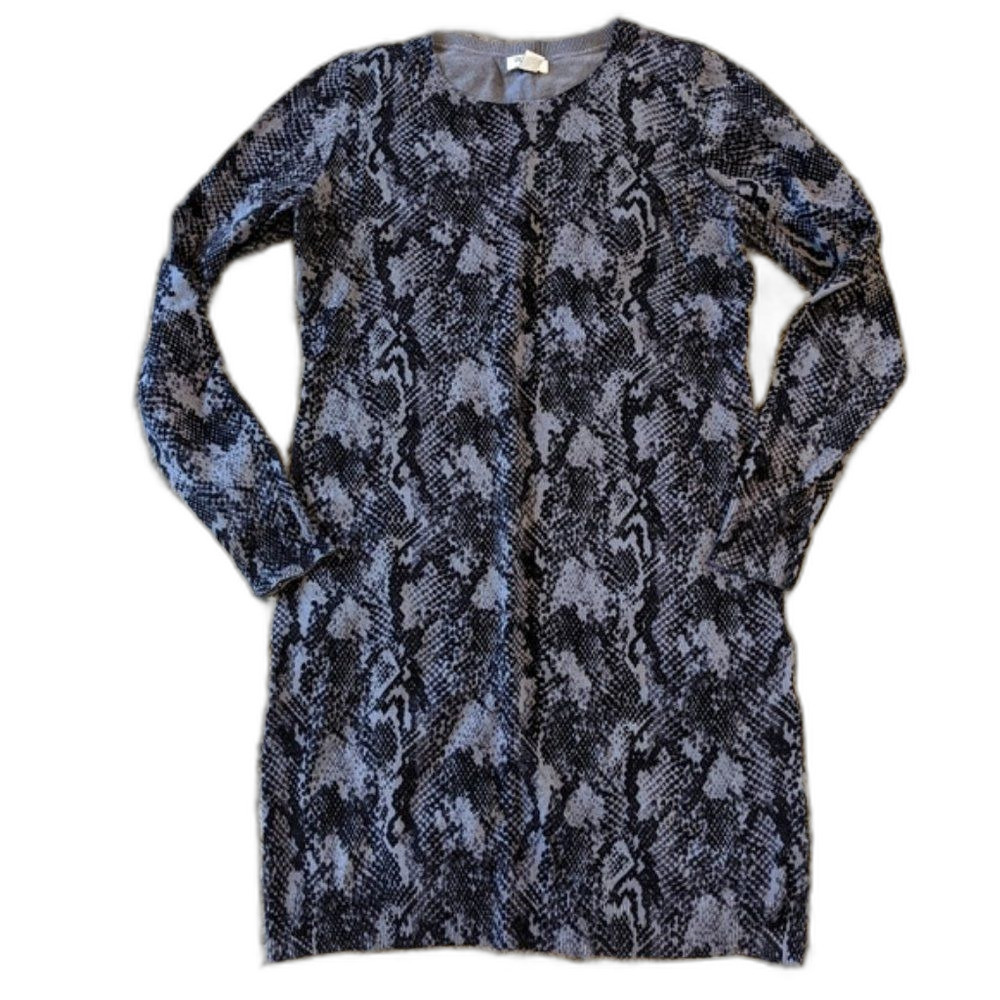 Old Navy Printed Sweater Dress Snake Est.1994 Sz: M